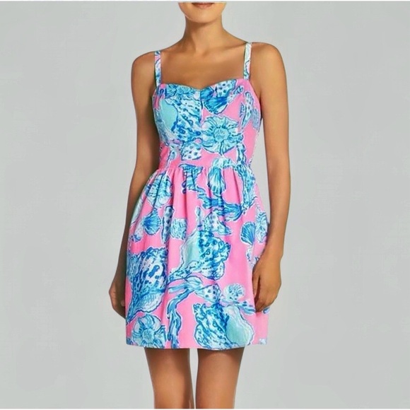 Lilly Pulitzer Barefoot Princess Dress Pink Pout Size 2 EUC - Picture 7 of 7